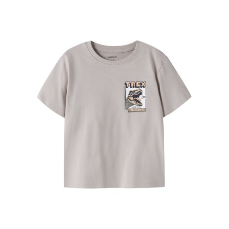 NAME IT Mini Velix Regular T-shirt - Chateau Gray