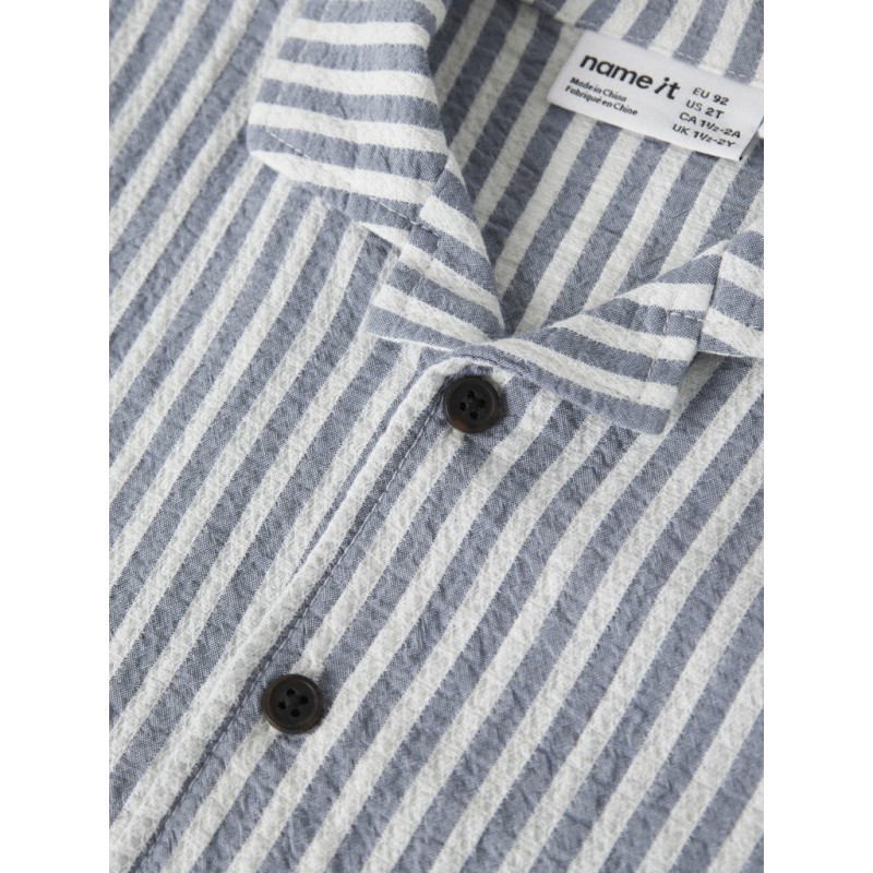 NAME IT Mini Denis Kortærmet Skjorte - Vintage Indigo
