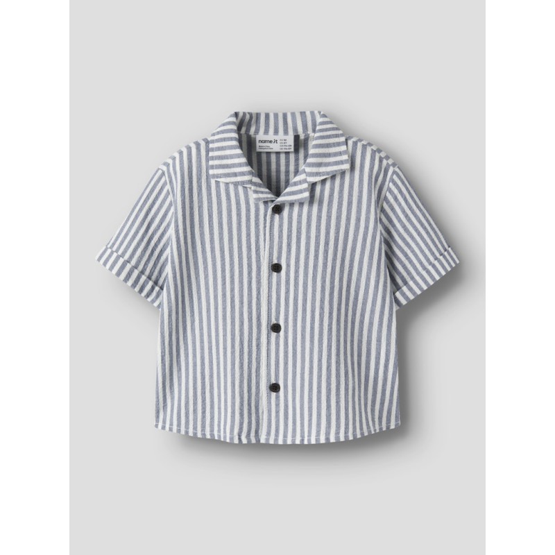 NAME IT Mini Denis Kortærmet Skjorte - Vintage Indigo