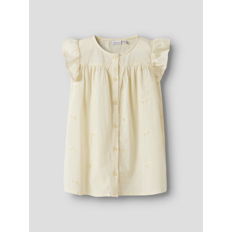 NAME IT Mini Finas Kortærmet Kjole - Pear Sorbet