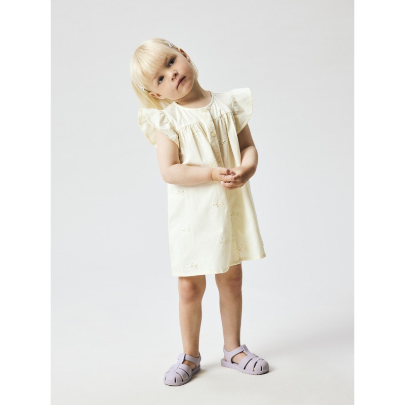 NAME IT Mini Finas Kortærmet Kjole - Pear Sorbet