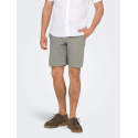 ONLY & SONS Mark 0011 Hør Shorts - Castor Gray