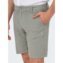 ONLY & SONS Mark 0011 Hør Shorts - Castor Gray