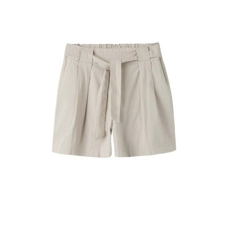 NAME IT KIDS Falinnen Hør Shorts - Chateau Gray