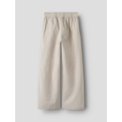 NAME IT KIDS Fa Brede Hør Bukser - Chateau Gray