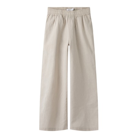 NAME IT KIDS Fa Brede Hør Bukser - Chateau Gray