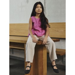 NAME IT KIDS Fa Brede Hør Bukser - Chateau Gray