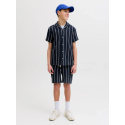 JACK & JONES JUNIOR Coba Stribet Resort Kortærmet Skjorte -  Sky Captain