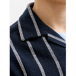 JACK & JONES JUNIOR Coba Stribet Resort Kortærmet Skjorte -  Sky Captain