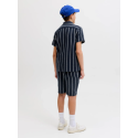 JACK & JONES JUNIOR Coba Stribet Resort Kortærmet Skjorte -  Sky Captain