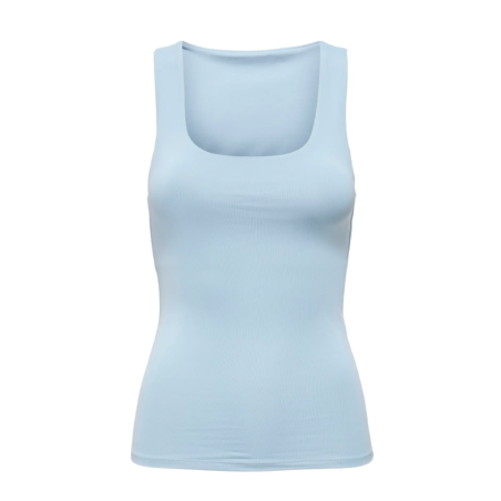 ONLY Ea S/L Vendbar Top - Soft Chambray