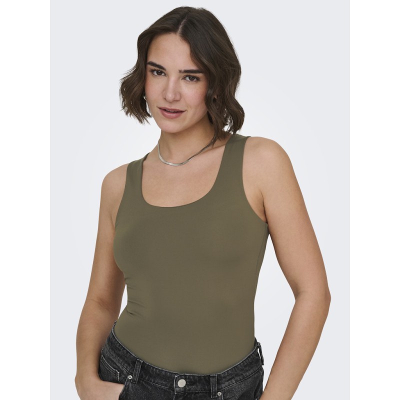 ONLY Ea S/L Vendbar Top - Canteen