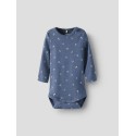 NAME IT BABY Anchor langærmet bodystocking - Vintage Indigo