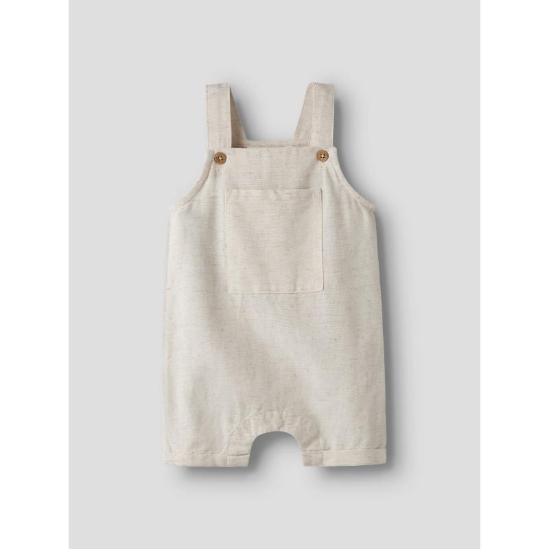 NAME IT BABY faher korte hør Overalls - Peyote Melange