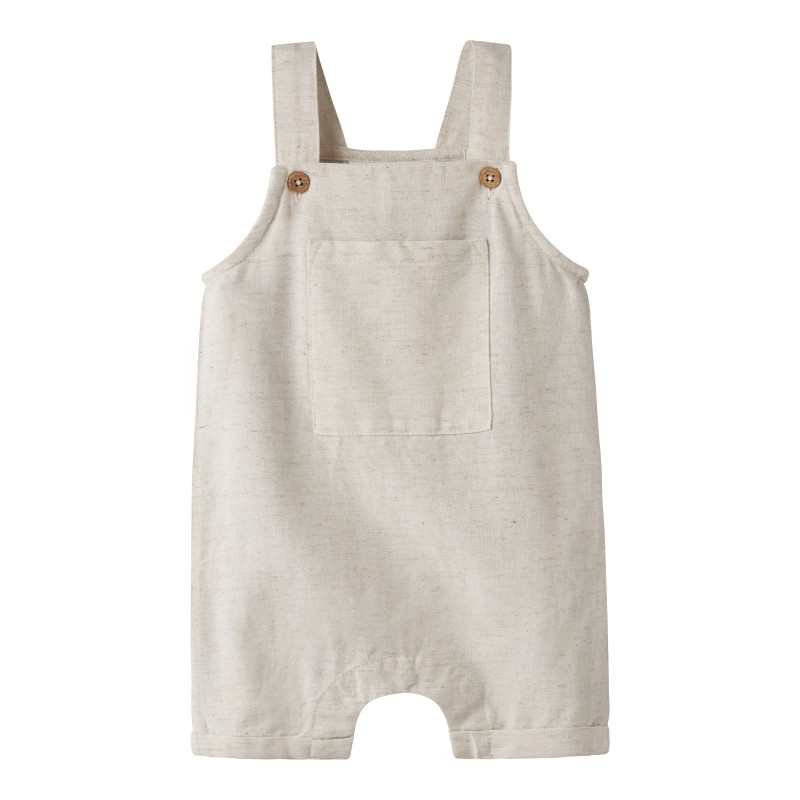 NAME IT BABY faher korte hør Overalls - Peyote Melange