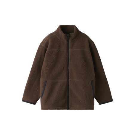 NAME IT Mini Bulin L/S Teddy Cardigan - Shopping Bag /Brun