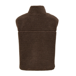 ONLY Baby Teddy High Zip Vest - Chocolate Martini