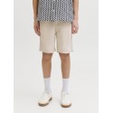 JACK & JONES Junior Jaiden Hybrid Hør Jogger Shorts - Moonbeam