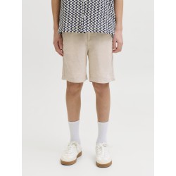 JACK & JONES Junior Jaiden Hybrid Hør Jogger Shorts - Moonbeam