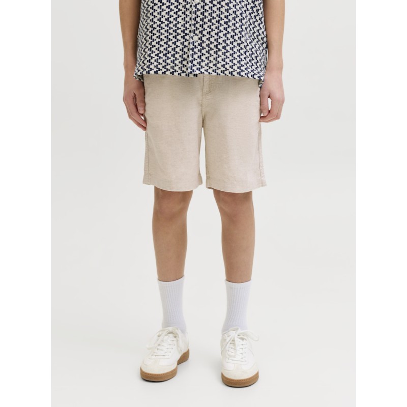 JACK & JONES Junior Jaiden Hybrid Hør Jogger Shorts - Moonbeam