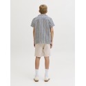 JACK & JONES Junior Jaiden Hybrid Hør Jogger Shorts - Moonbeam