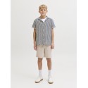 JACK & JONES Junior Jaiden Hybrid Hør Jogger Shorts - Moonbeam