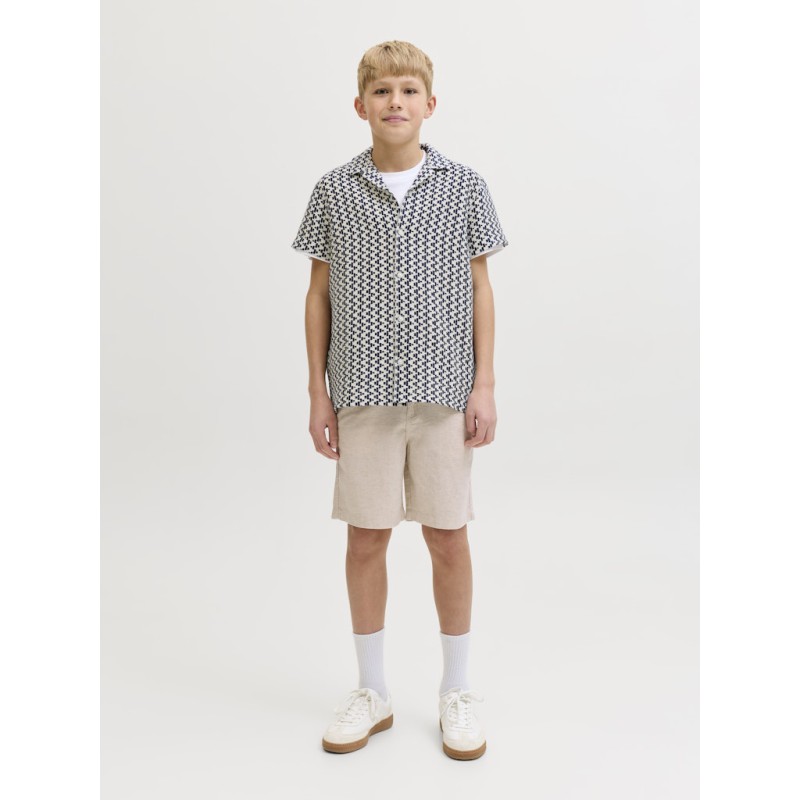 JACK & JONES Junior Jaiden Hybrid Hør Jogger Shorts - Moonbeam