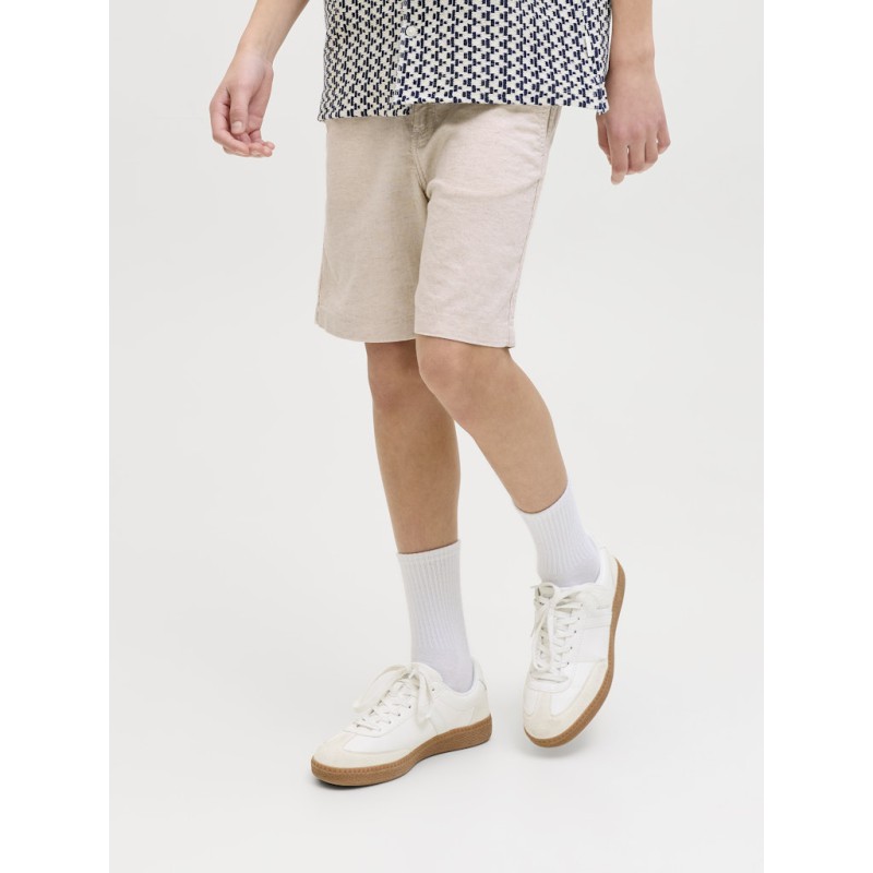JACK & JONES Junior Jaiden Hybrid Hør Jogger Shorts - Moonbeam