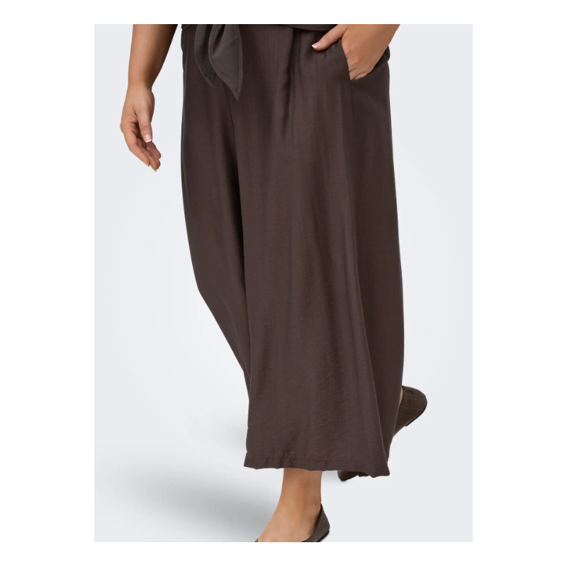 ONLY CARMAKOMA  Joanna Wide Bukser - Chocolate Martini