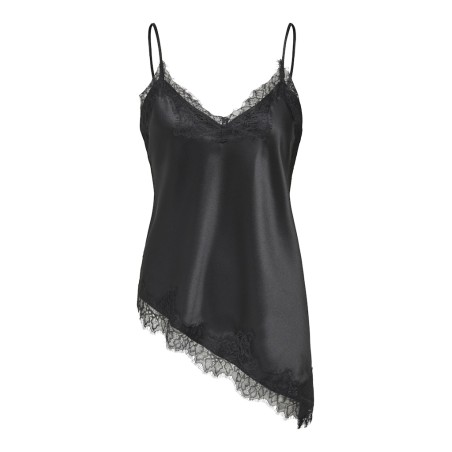 ONLY Bella Strop satin Blonde Top - Sort