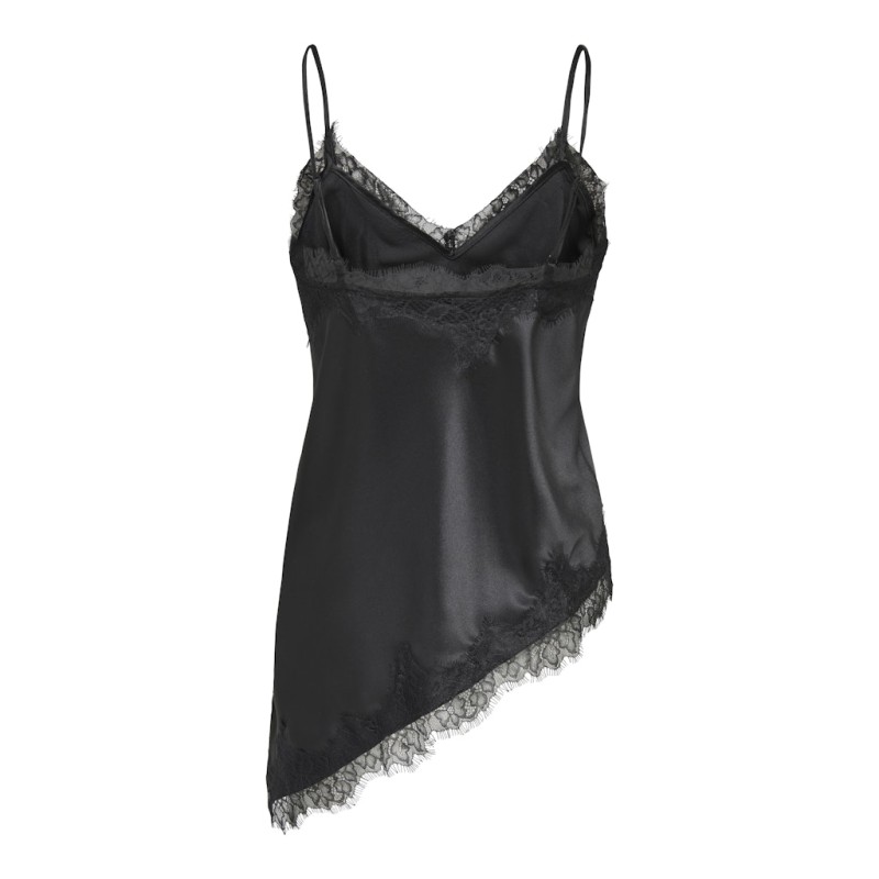 ONLY Bella Strop satin Blonde Top - Sort