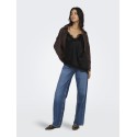 ONLY Bella Strop satin Blonde Top - Sort