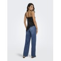 ONLY Bella Strop satin Blonde Top - Sort