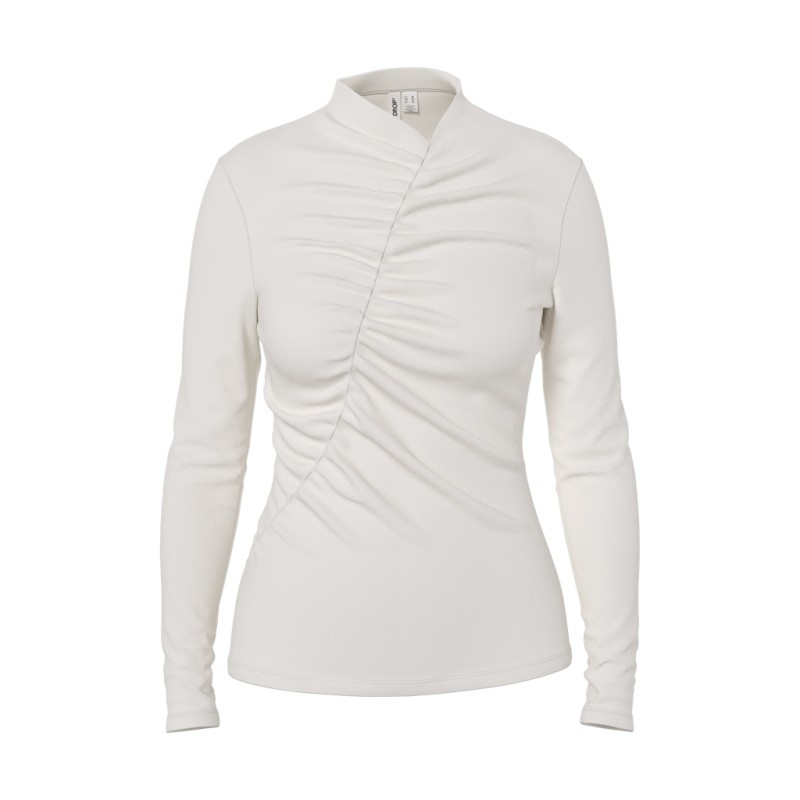 HYPEDROP Frida langærmet bluse - Cloud Dancer