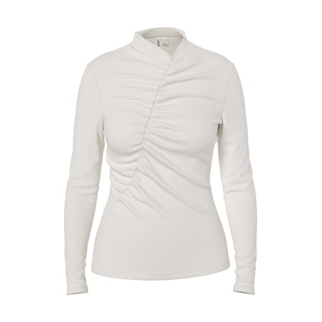 HYPEDROP Frida langærmet bluse - Cloud Dancer