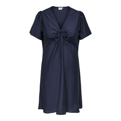ONLY CARMAKOMA Cecilia kortærmet kjole - Navy Blazer
