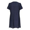 ONLY CARMAKOMA Cecilia kortærmet kjole - Navy Blazer