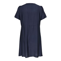 ONLY CARMAKOMA Cecilia kortærmet kjole - Navy Blazer