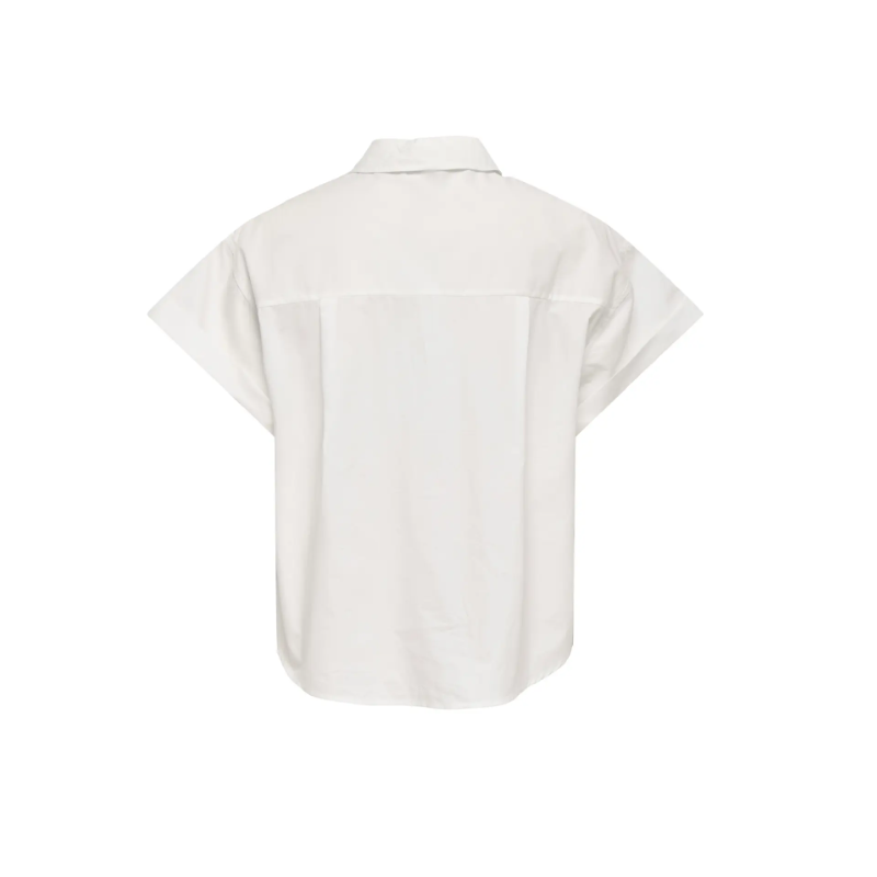 ONLY Keri Kortærmet Foldet Skjorte - Bright White