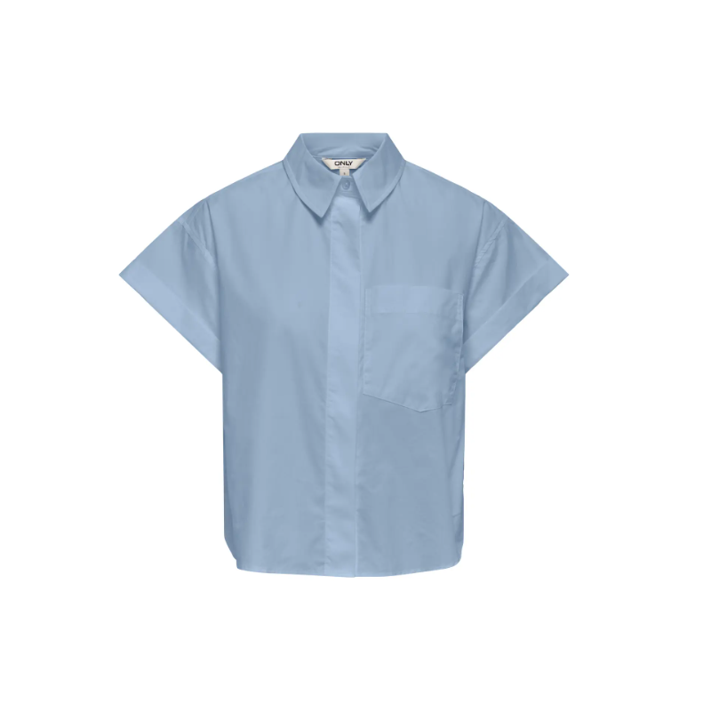 ONLY Keri Kortærmet Foldet Skjorte - Cashmere Blue