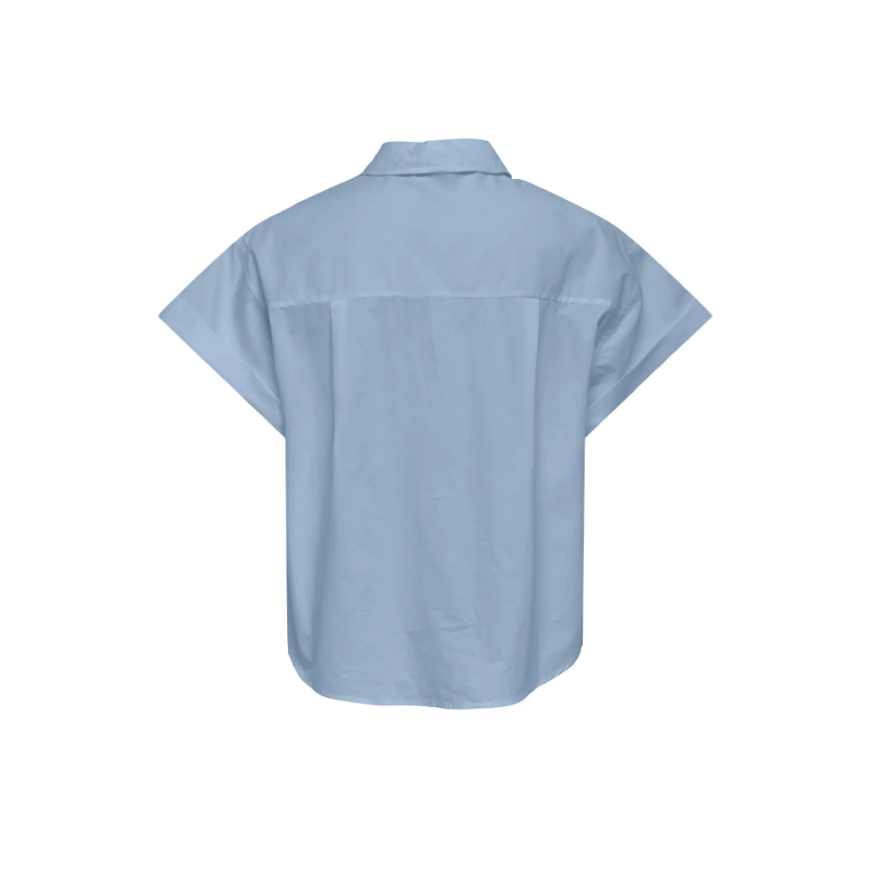 ONLY Keri Kortærmet Foldet Skjorte - Cashmere Blue