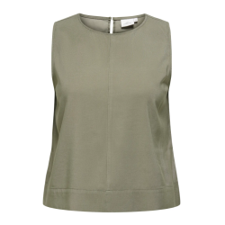 ONLY CARMAKOMA Doris kortærmet top - Smokey Olive