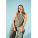ONLY CARMAKOMA Doris kortærmet top - Smokey Olive