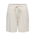 ONLY CARMAKOMA Siesta hør shorts - Moonbeam