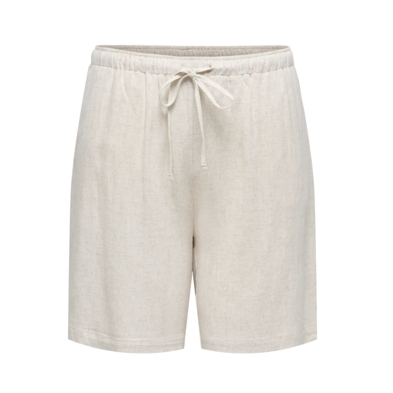 ONLY CARMAKOMA Siesta hør shorts - Moonbeam