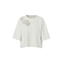 HYPEDROP Fatima kortærmet t-shirt - Cloud Dancer