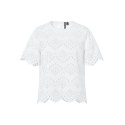 PIECES Vilde kortærmet blonde t-short - Bright white