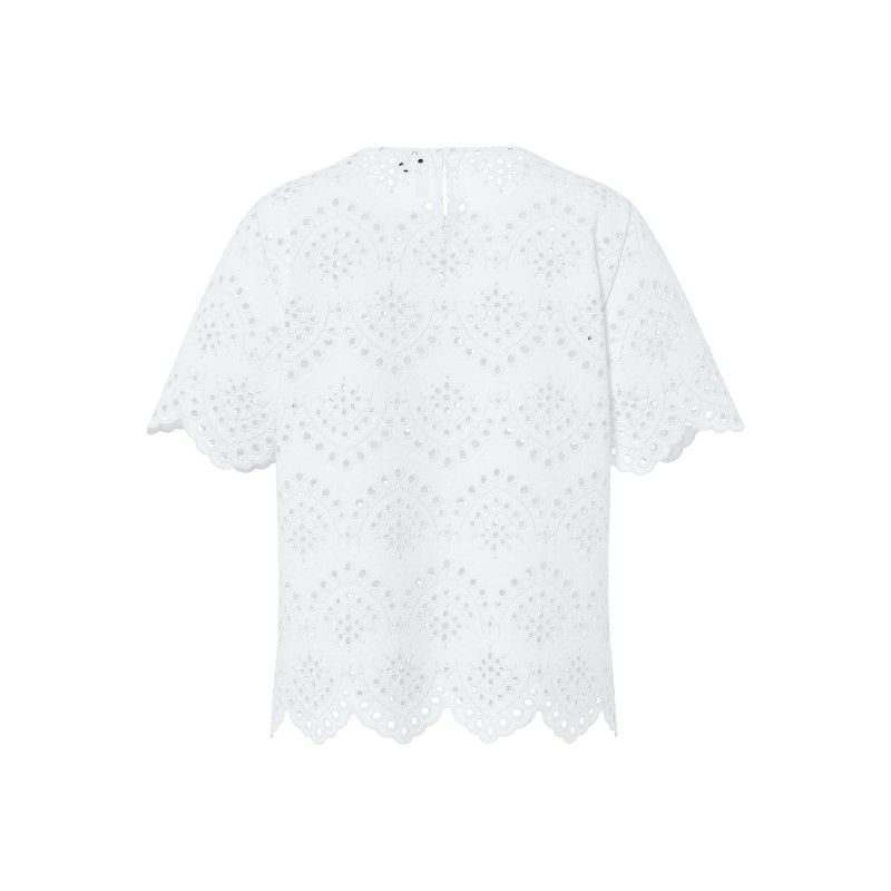 PIECES Vilde kortærmet blonde t-short - Bright white