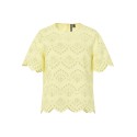 PIECES Vilde kortærmet blonde t-short - French vanilla