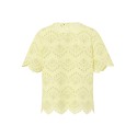 PIECES Vilde kortærmet blonde t-short - French vanilla